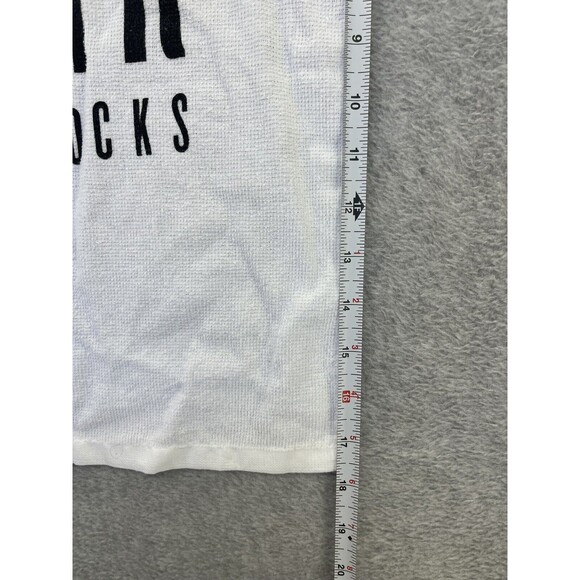 OTR On the Rocks Bar Towel White Graphic Logo Whit Gold metal ring 17.5"x16" - Picture 7 of 8